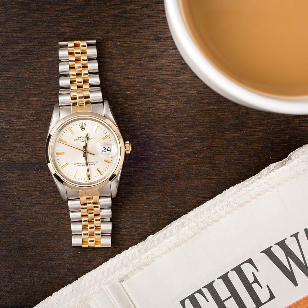 Anyone will recognize this watch to be a Rolex.